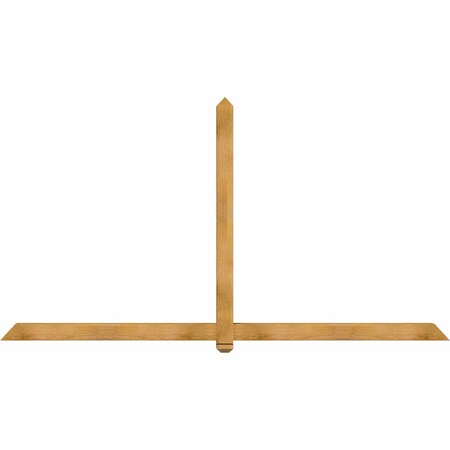 Ekena Millwork Eugene Rough Sawn Timber Gable Bracket, Western Red Cedar, 108"W x 58"H x 4"D x 4"F, 13/12 Pitch GBW108X58X0404EUG00RWR